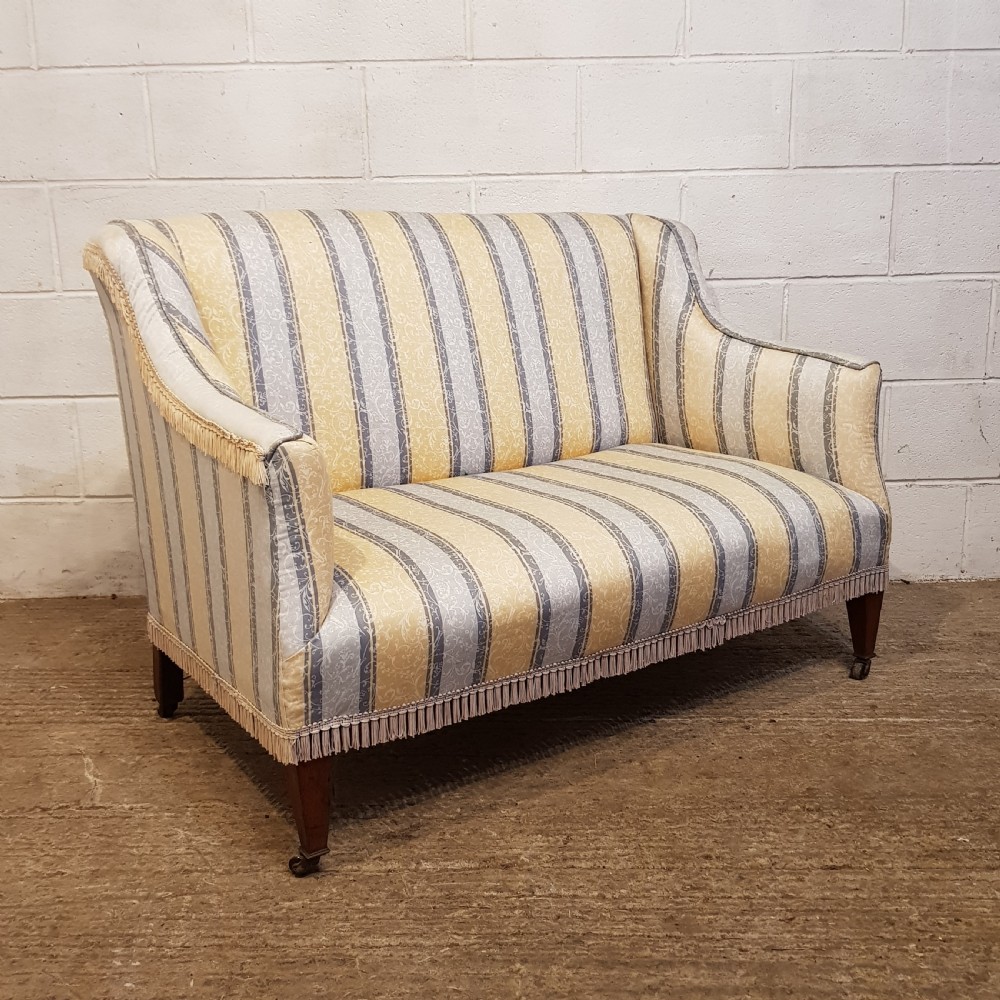 AN ANTIQUE SMALL EDWARDIAN SOFA C1900 View VIII
