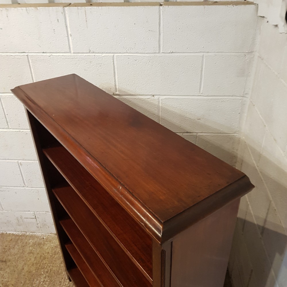 AN ANTIQUE VICTORIAN MAHOGANY OPEN BOOKCASE C1890 View II