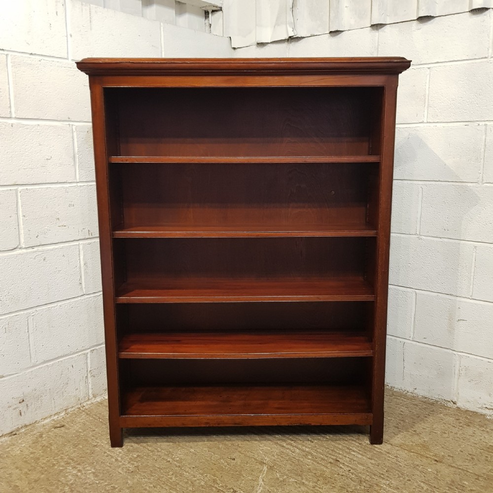 AN ANTIQUE VICTORIAN MAHOGANY OPEN BOOKCASE C1890 View III