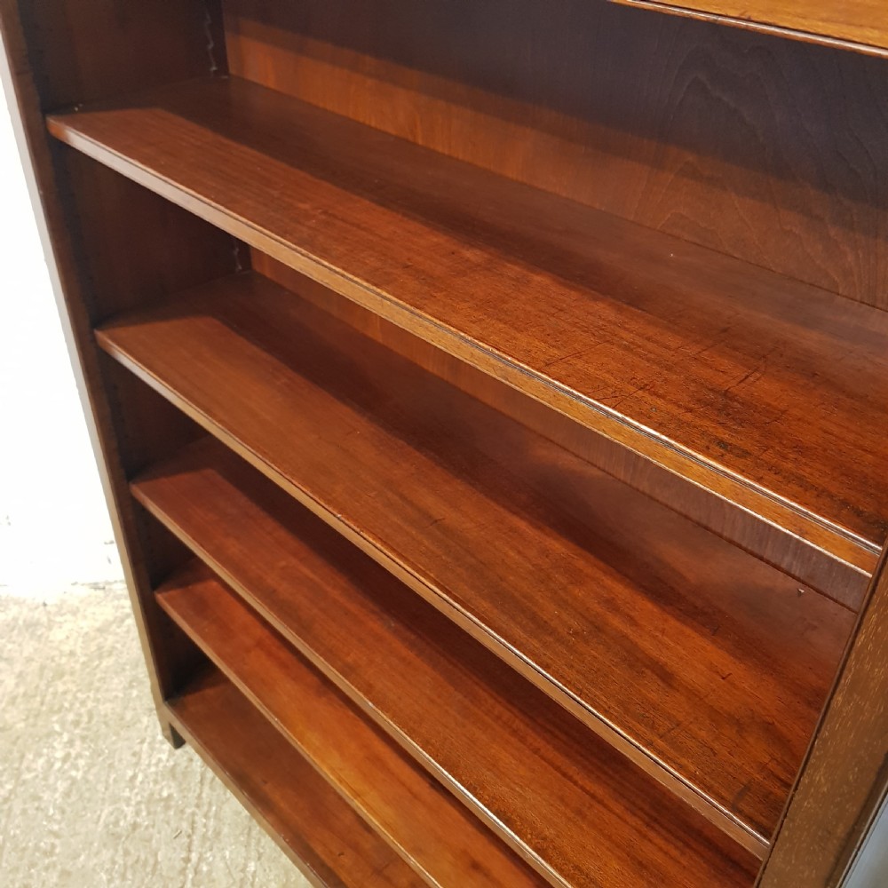 AN ANTIQUE VICTORIAN MAHOGANY OPEN BOOKCASE C1890 View V