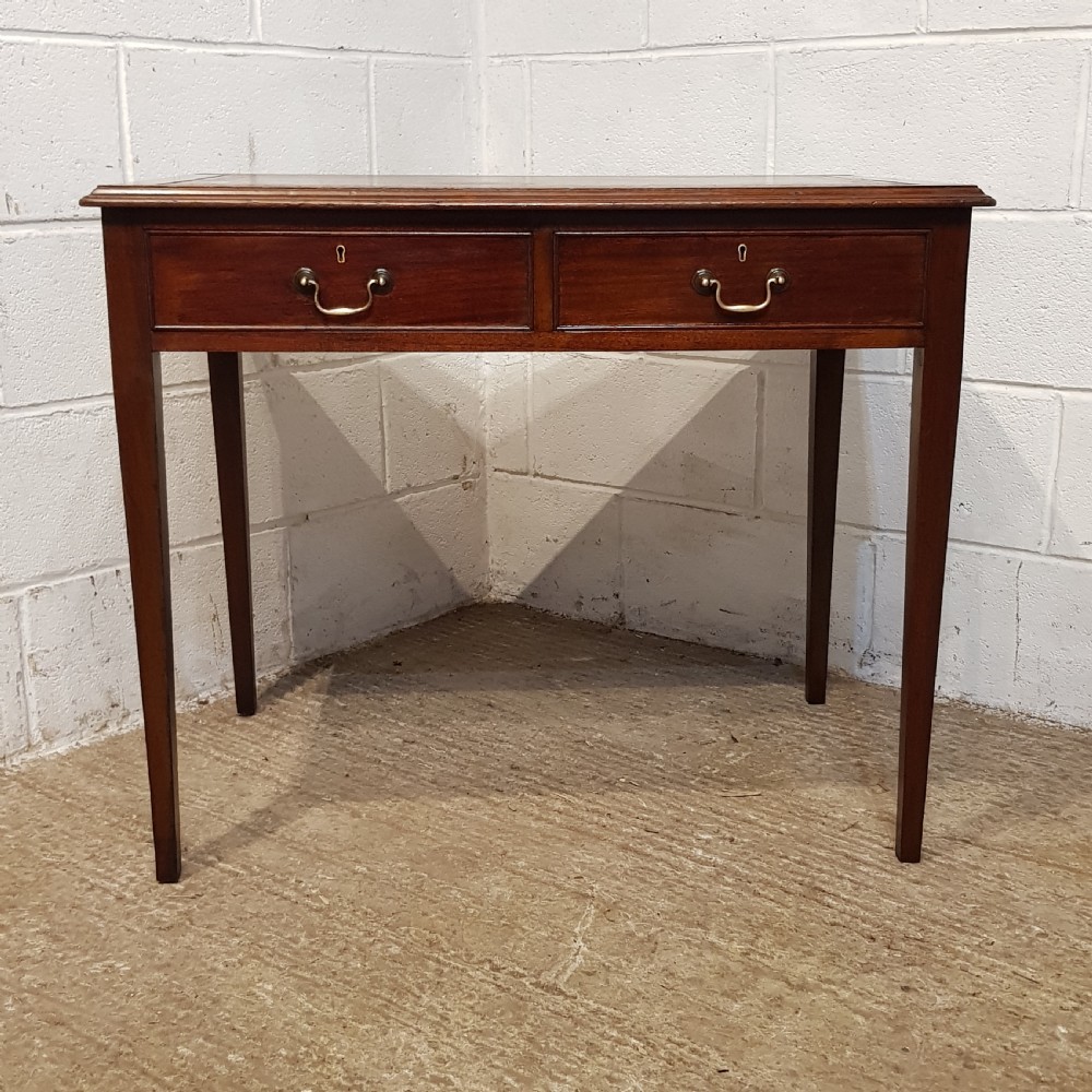 AN ANTIQUE EDWARDIAN MAHOGANY WRITING TABLE C1910 View III