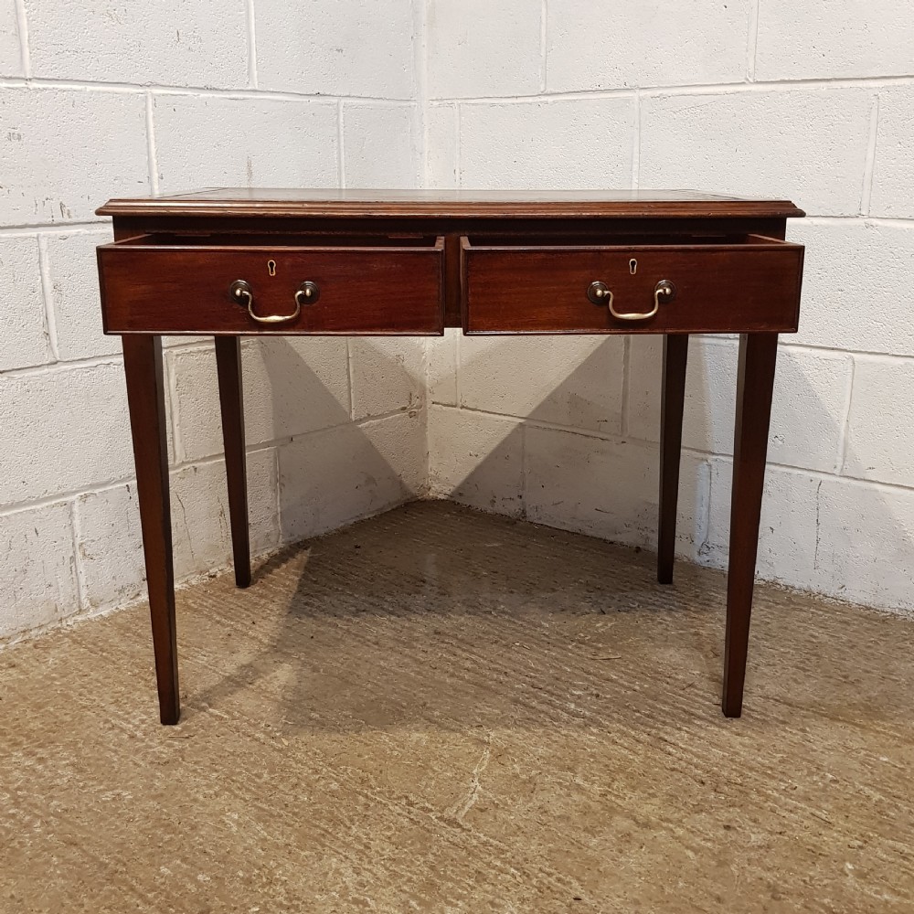 AN ANTIQUE EDWARDIAN MAHOGANY WRITING TABLE C1910 View V