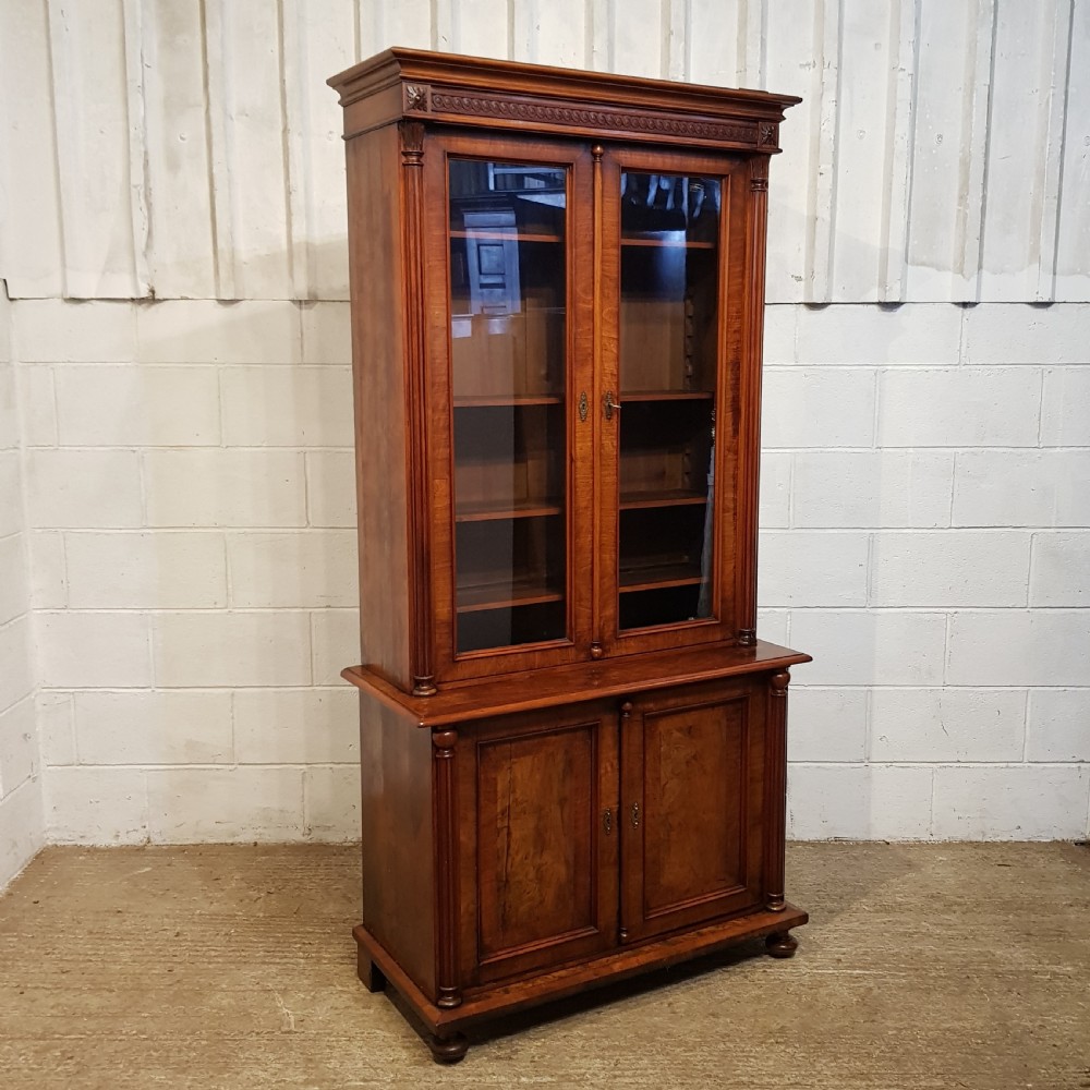 AN ANTIQUE BURR WALNUT BIEDERMERE BOOKCASE C1880 View III