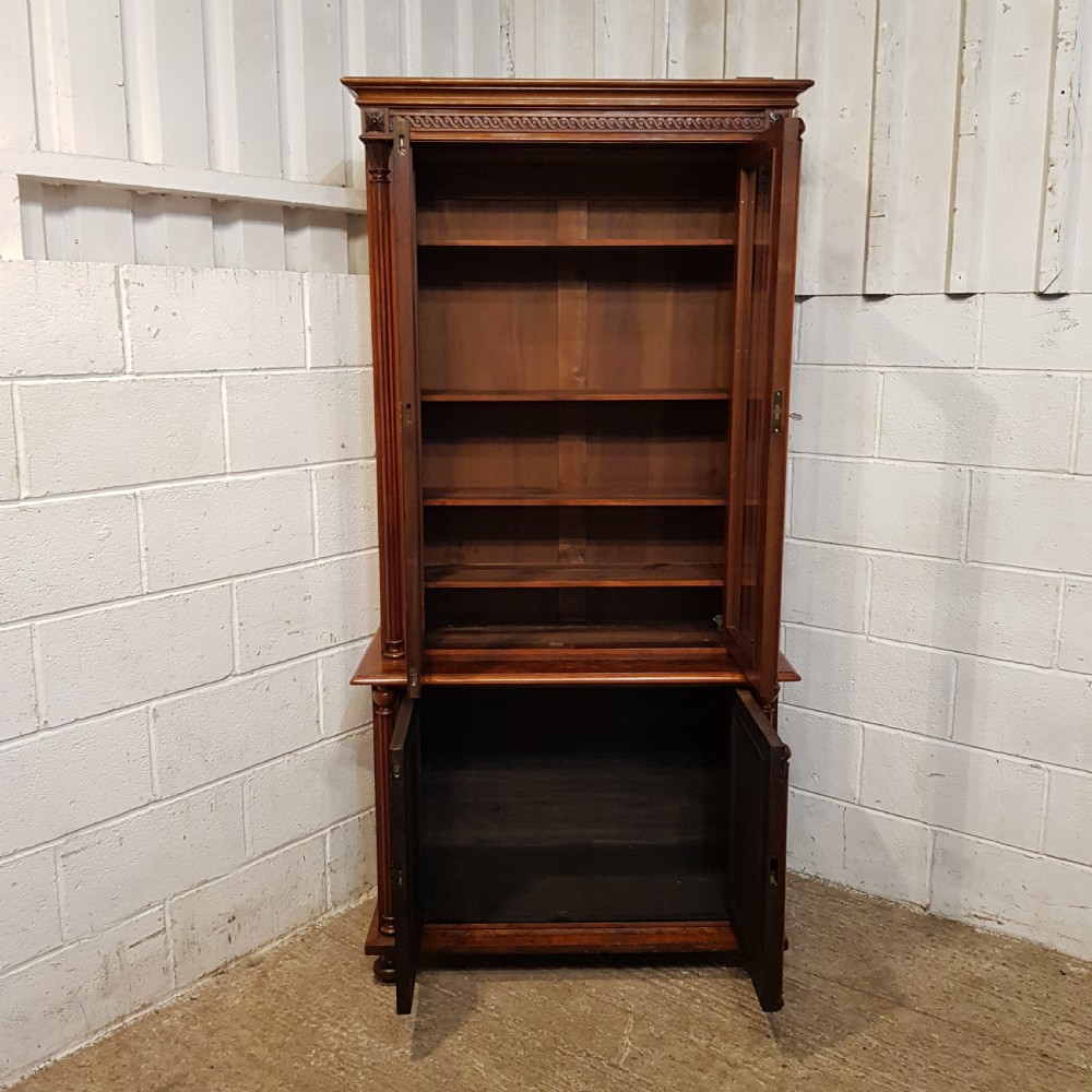 AN ANTIQUE BURR WALNUT BIEDERMERE BOOKCASE C1880 View IV