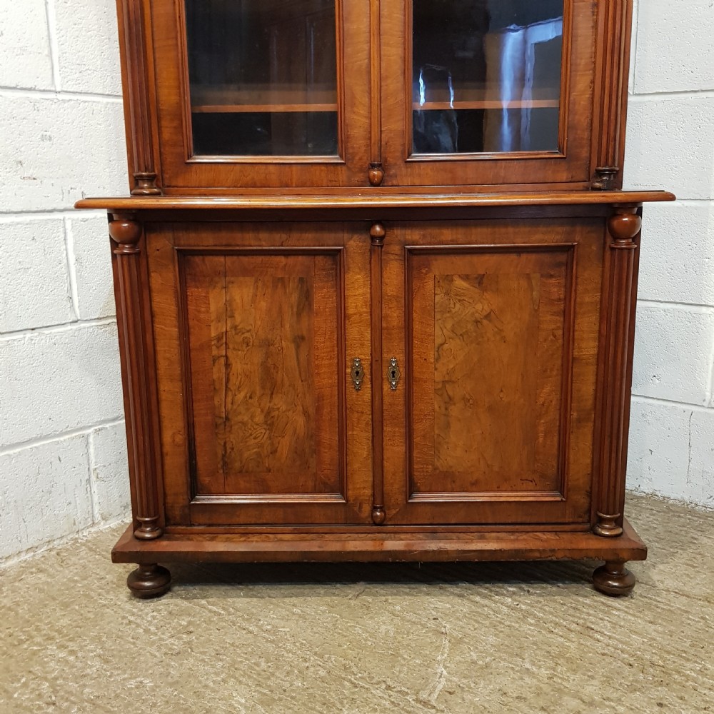 AN ANTIQUE BURR WALNUT BIEDERMERE BOOKCASE C1880 View VI