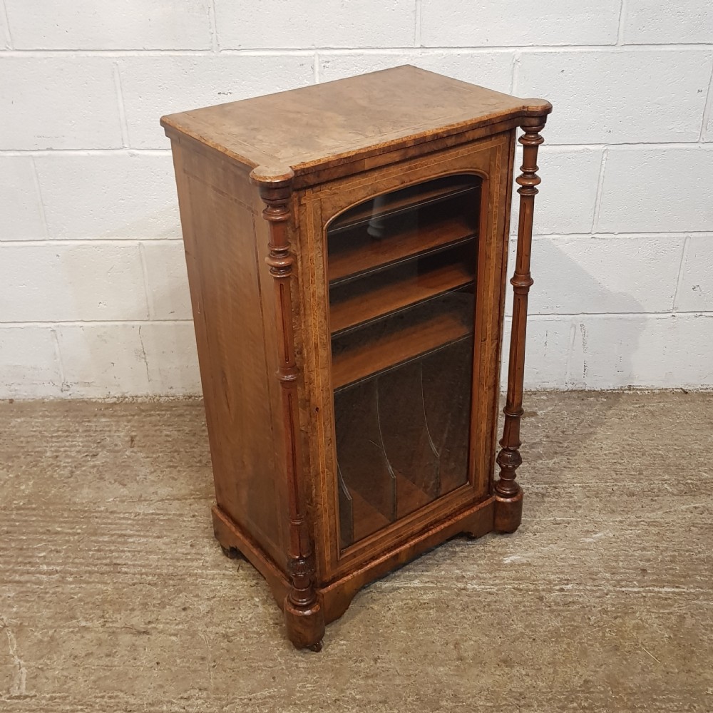 AN ANTIQUE VICTORIAN BURR WALNUT MUSIC CABINET C1880 View VI