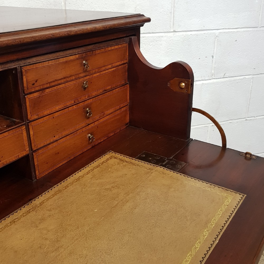 AN ANTIQUE REGENCY MAHOGANY SECRETAIRE CHEST C1800 View VII