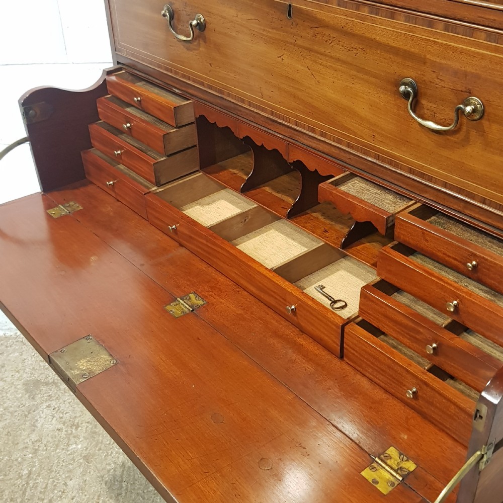 AN ANTIQUE GEORGE 3rd MAHOGANY CHEST ON CHEST WITH SECRETAIRE C1780 View IV