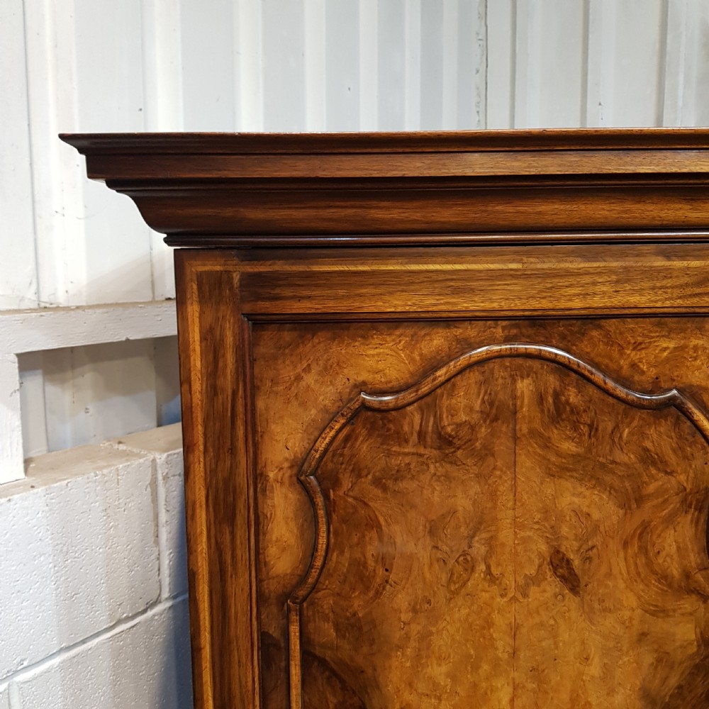 AN ANTIQUE BURR WALNUT TRIPLE WARDROBE C1920 View II