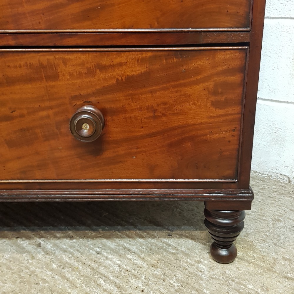 A WILLIAM 4th FIVE HEIGHT MAHOGANY CHEST OF DRAWERS C1830 View III
