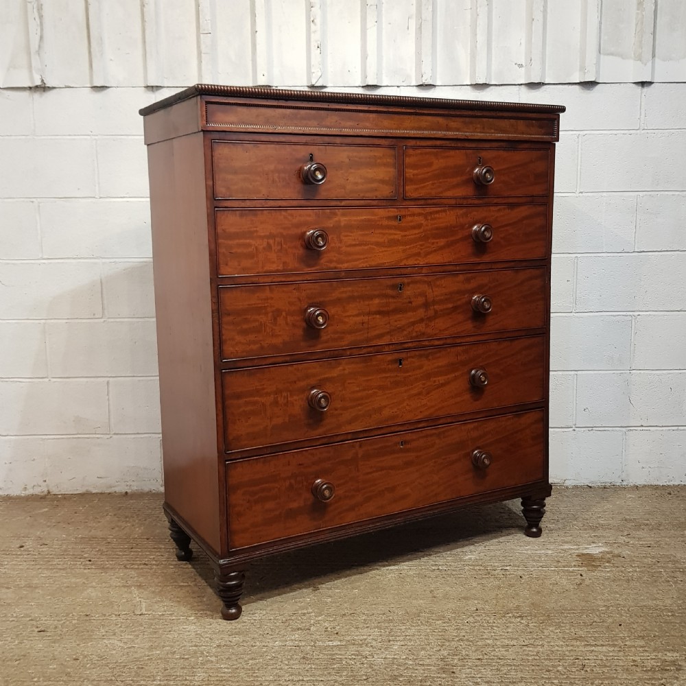 A WILLIAM 4th FIVE HEIGHT MAHOGANY CHEST OF DRAWERS C1830 View VIII