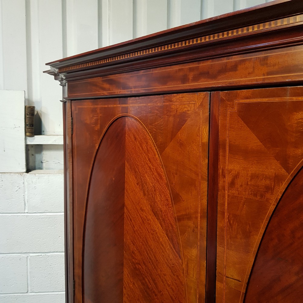 AN ANTIQUE LATE VICTORIAN DOUBLE WARDROBE C1900 View V