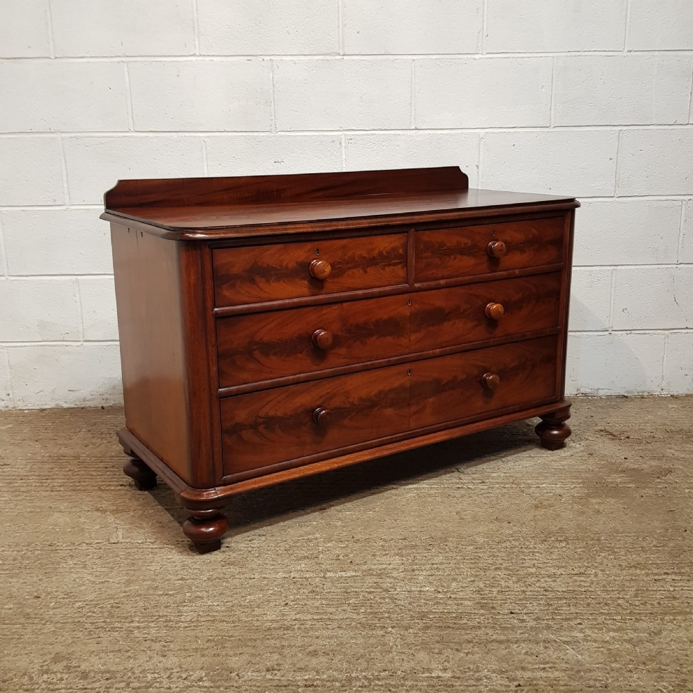 A PAIR OF VICTORIAN MAHOGANY THREE HEIGHT CHEST OF DRAWERS C1880 View XI