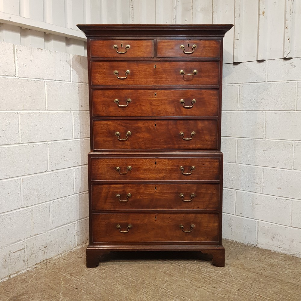 A GEORGE 3rd MAHOGANY CHEST ON CHEST C1780 View III