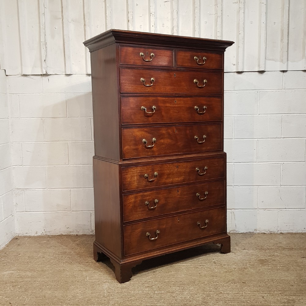 A GEORGE 3rd MAHOGANY CHEST ON CHEST C1780 View VII