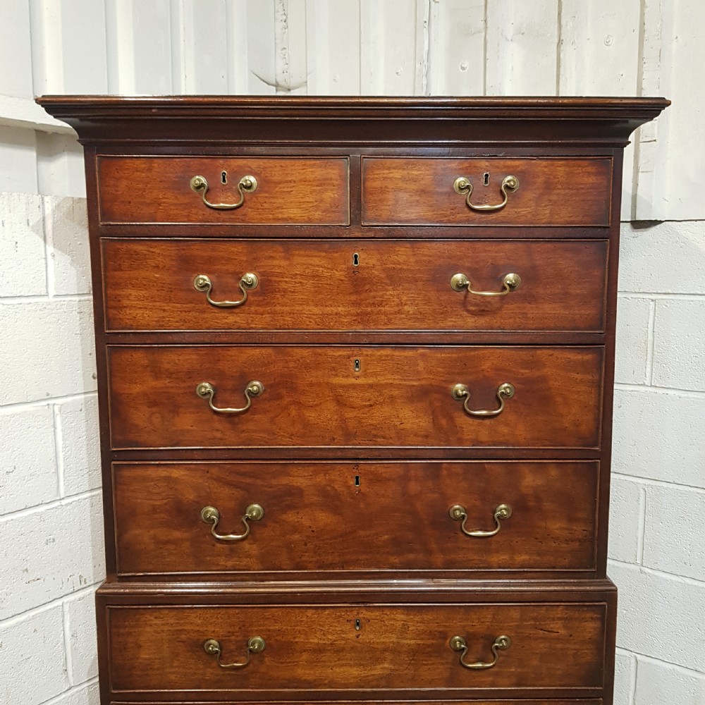 A GEORGE 3rd MAHOGANY CHEST ON CHEST C1780 View VIII