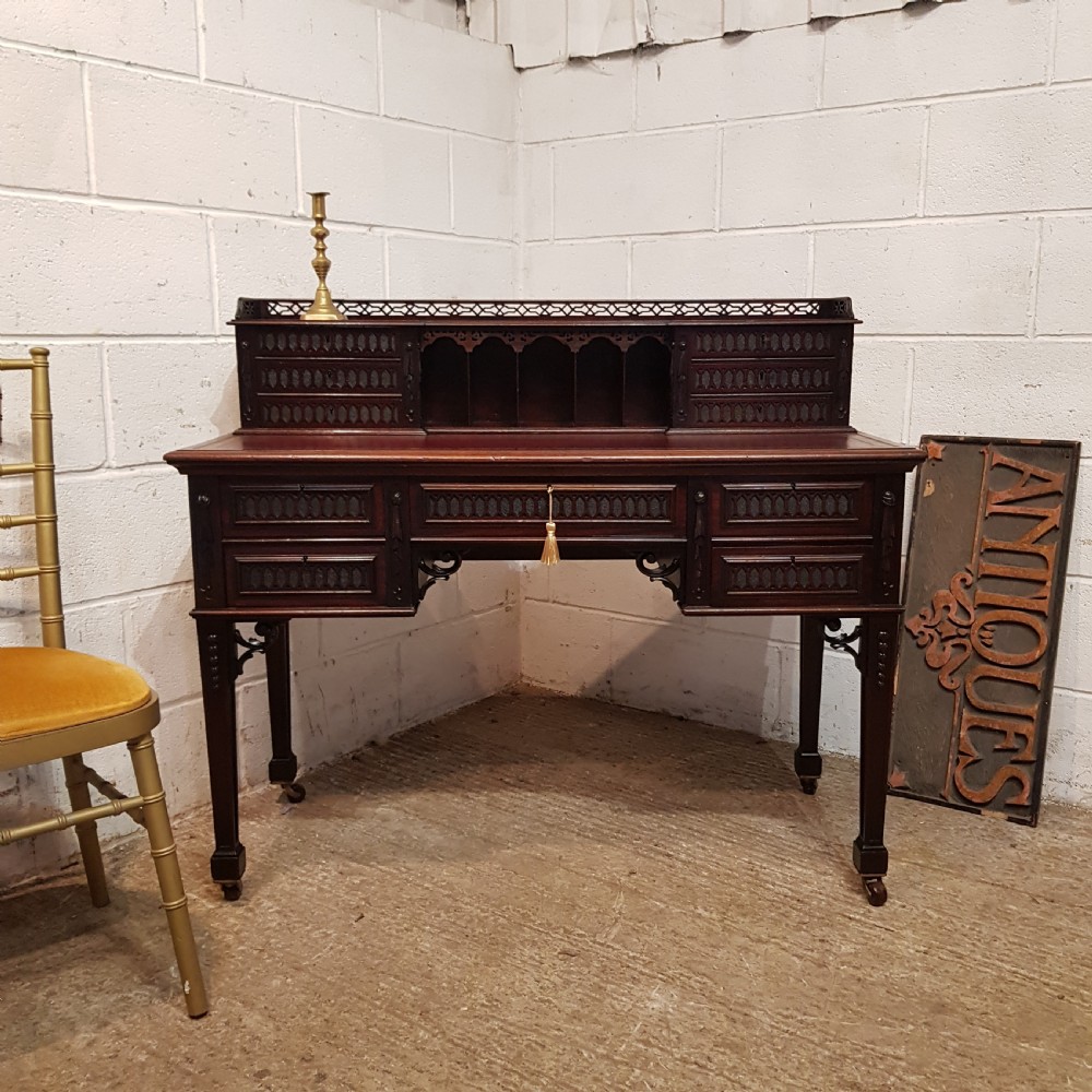 A LATE VICTORIAN MAHOGANY CUBAN DESK C1890