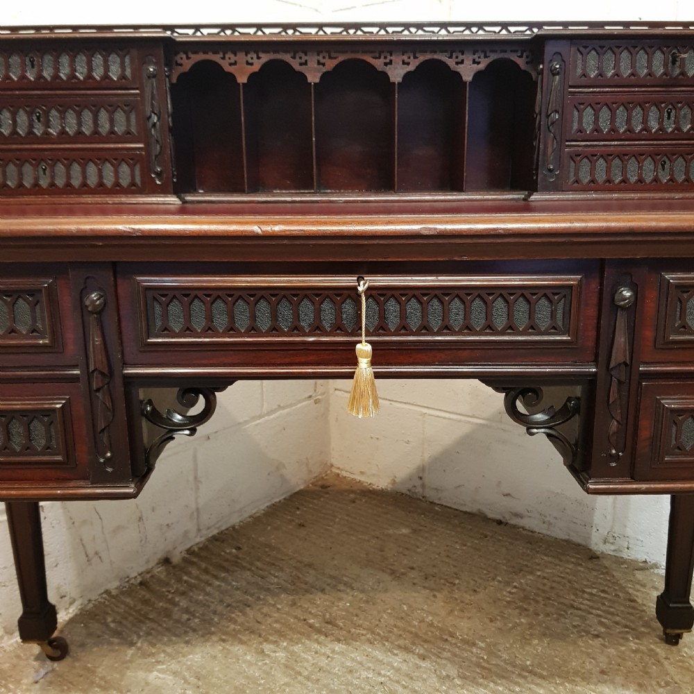 A LATE VICTORIAN MAHOGANY CUBAN DESK C1890 View III