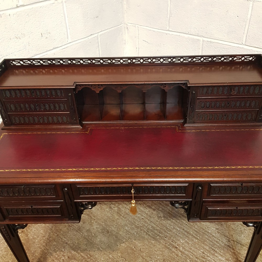 A LATE VICTORIAN MAHOGANY CUBAN DESK C1890 View VII