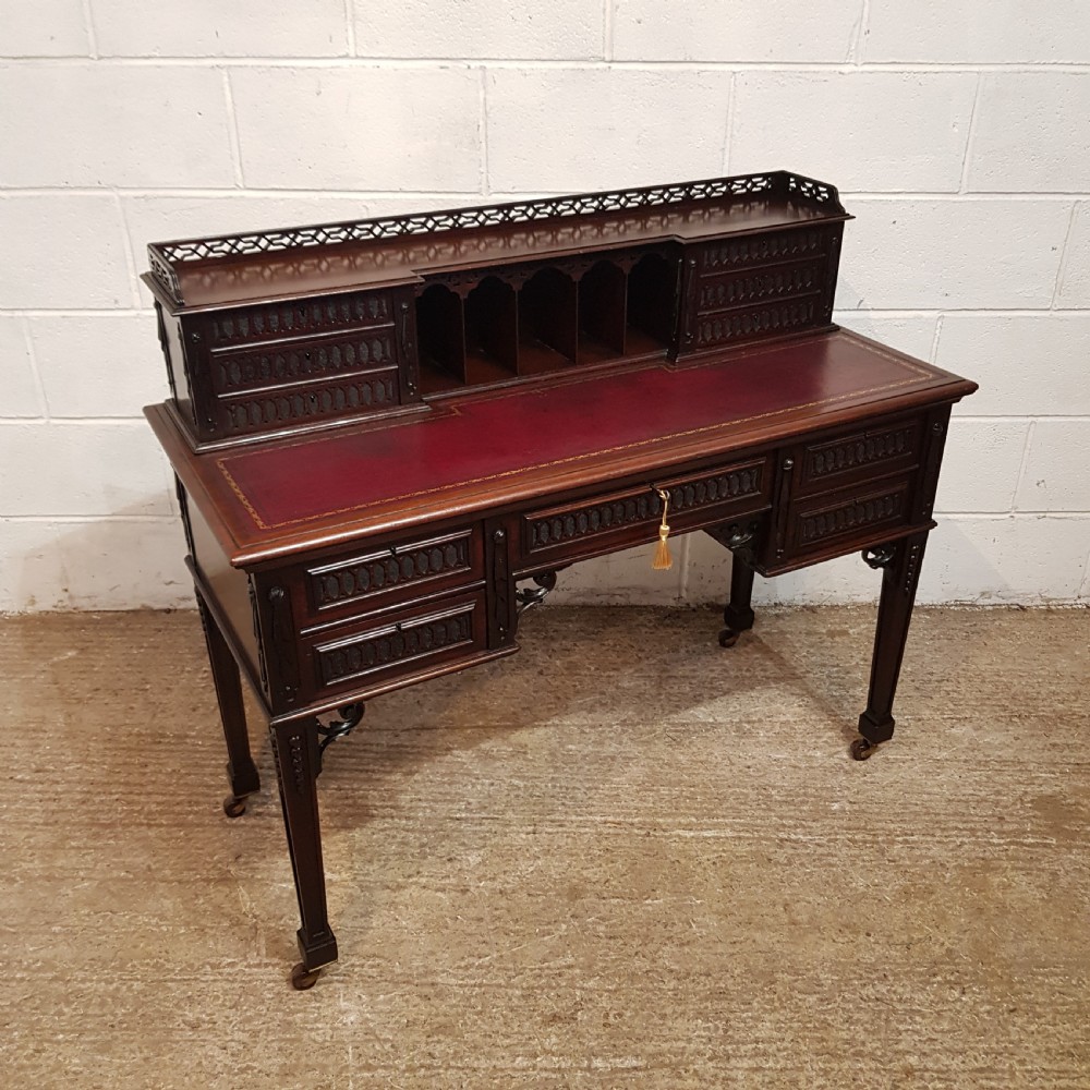 A LATE VICTORIAN MAHOGANY CUBAN DESK C1890 View X