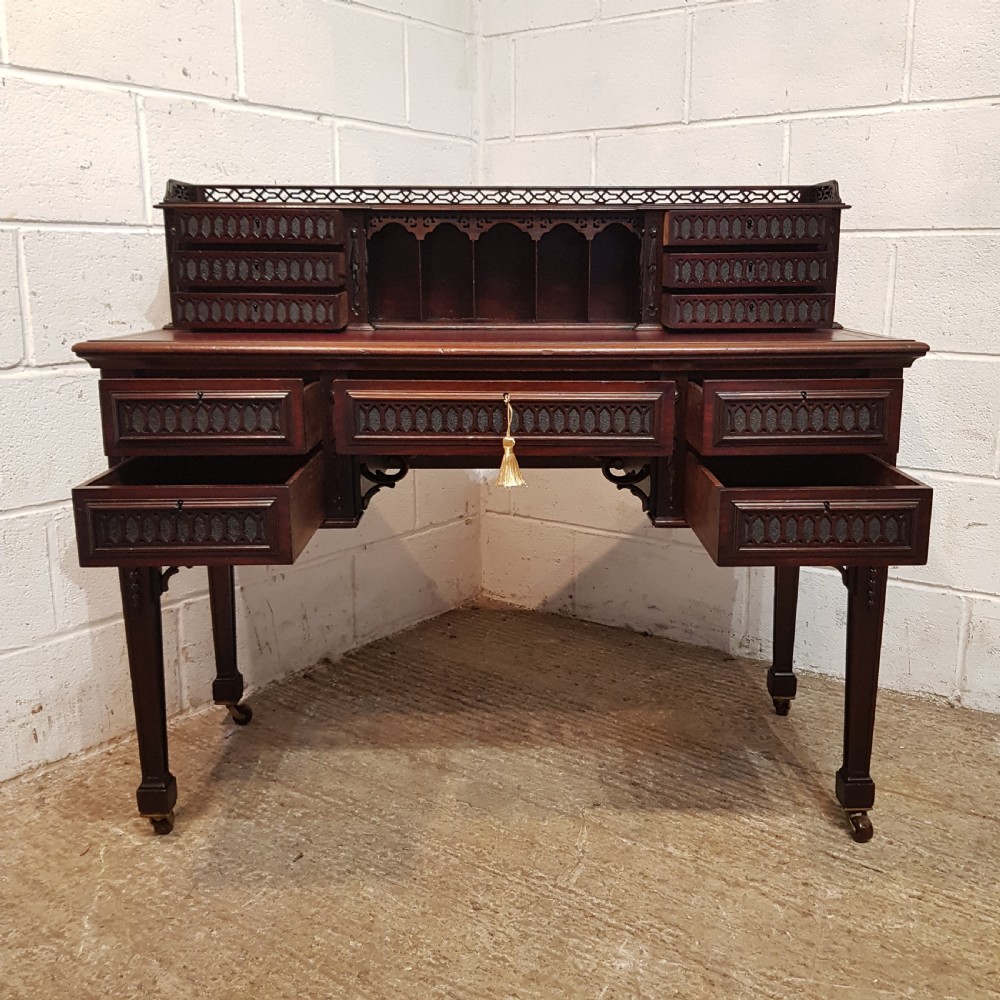 A LATE VICTORIAN MAHOGANY CUBAN DESK C1890 View XI