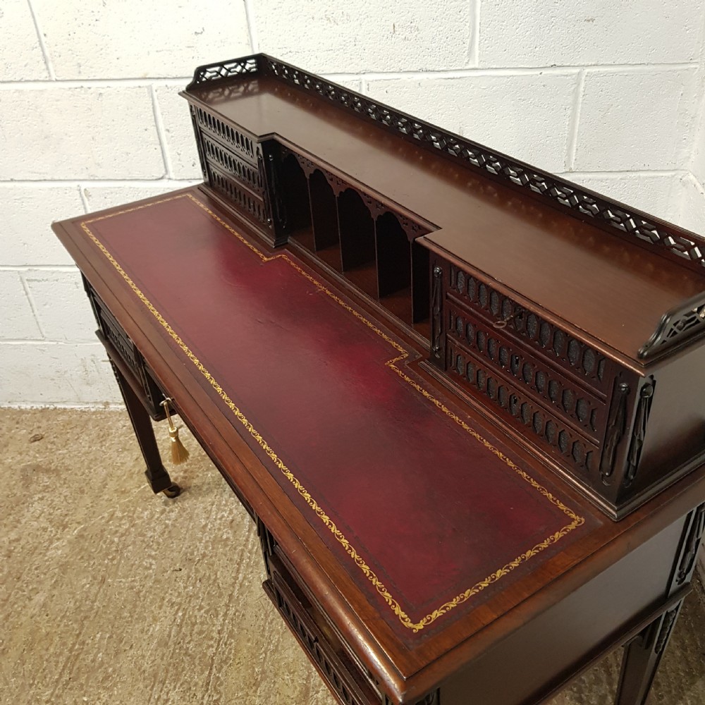 A LATE VICTORIAN MAHOGANY CUBAN DESK C1890 View XII