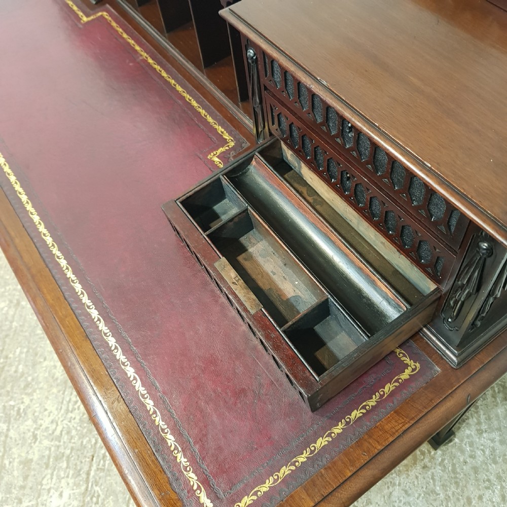 A LATE VICTORIAN MAHOGANY CUBAN DESK C1890 View XIII