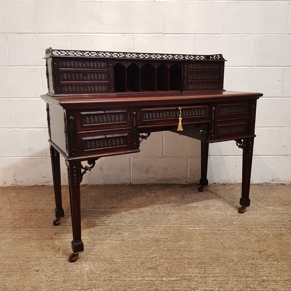 A LATE VICTORIAN MAHOGANY CUBAN DESK C1890 View XVI