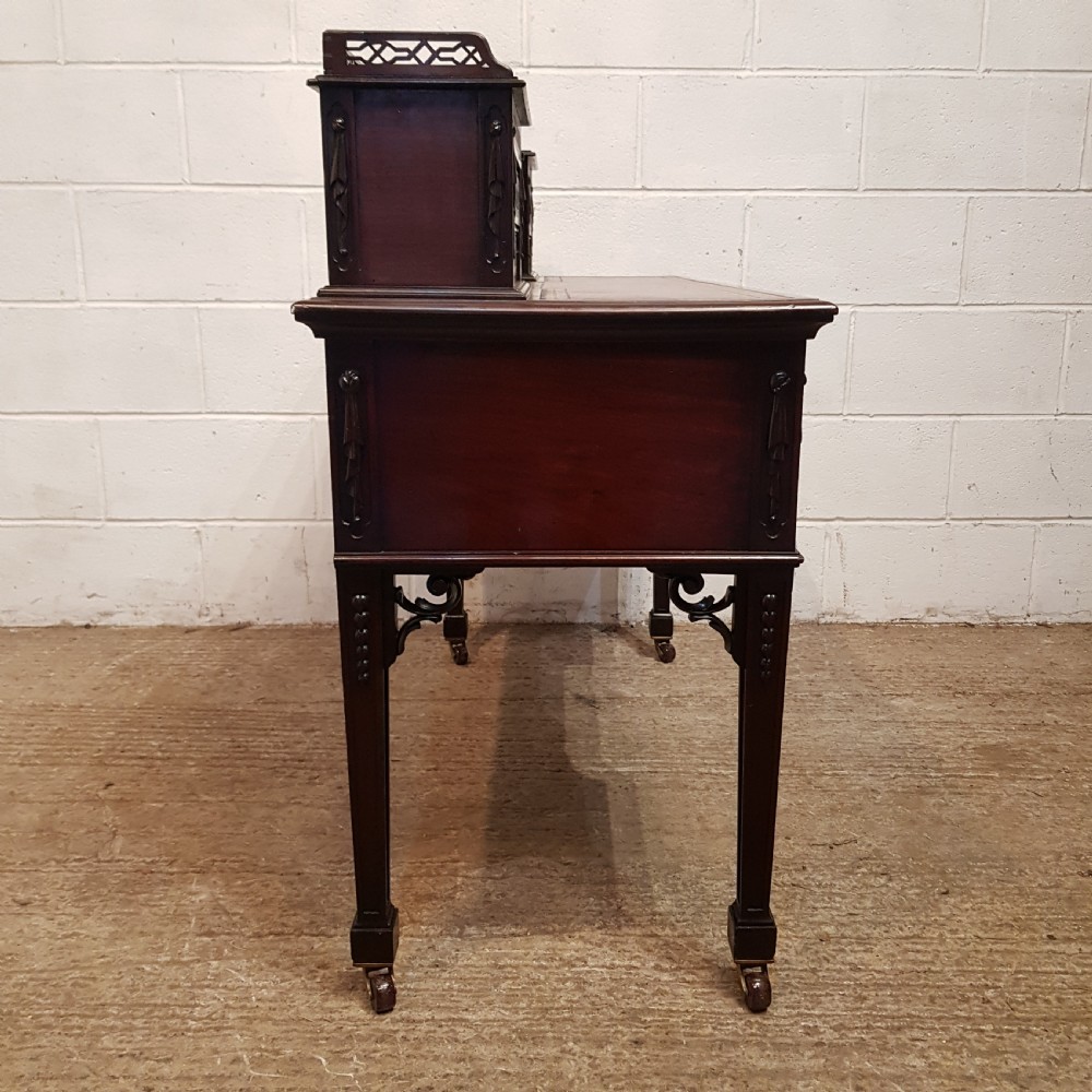 A LATE VICTORIAN MAHOGANY CUBAN DESK C1890 View XVII
