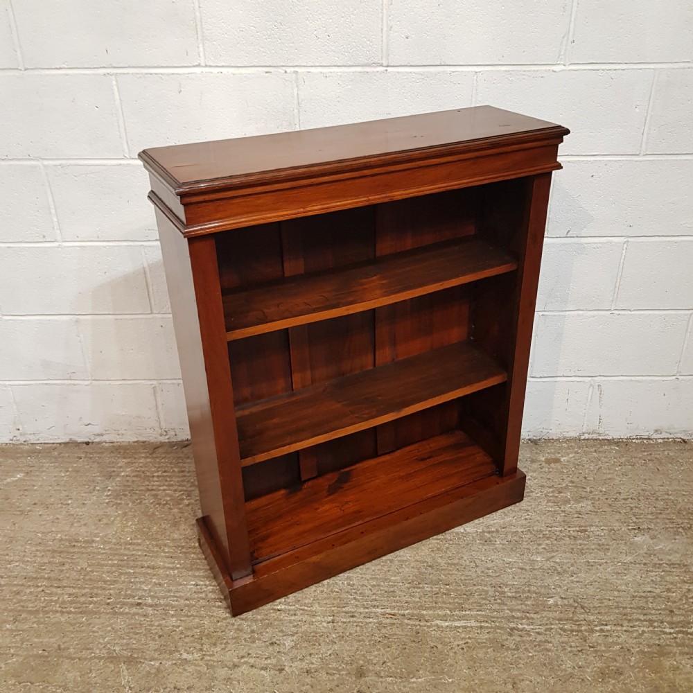 AN ANTIQUE VICTORIAN SMALL OPEN MAHOGANY BOOKCASE C1860 View V