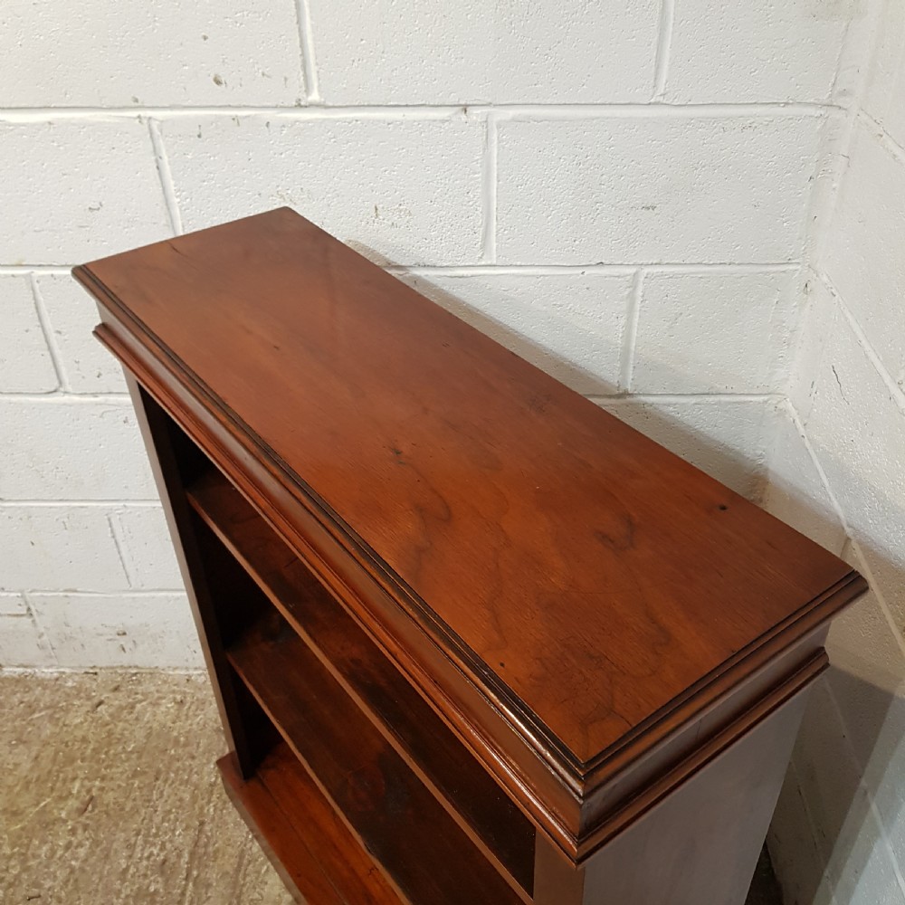 AN ANTIQUE VICTORIAN SMALL OPEN MAHOGANY BOOKCASE C1860 View VII