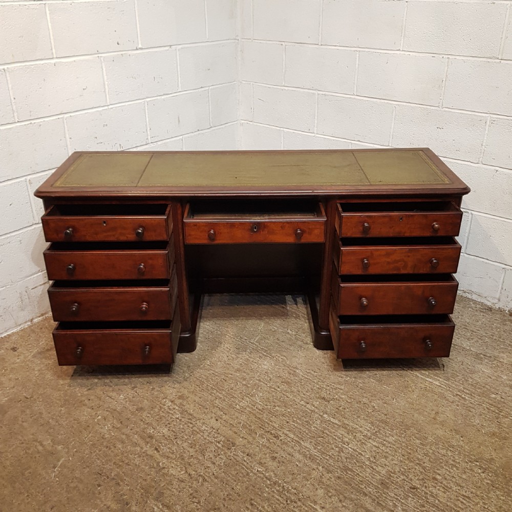 A VICTORIAN LONG MAHOGANY DESK C1880 View IV