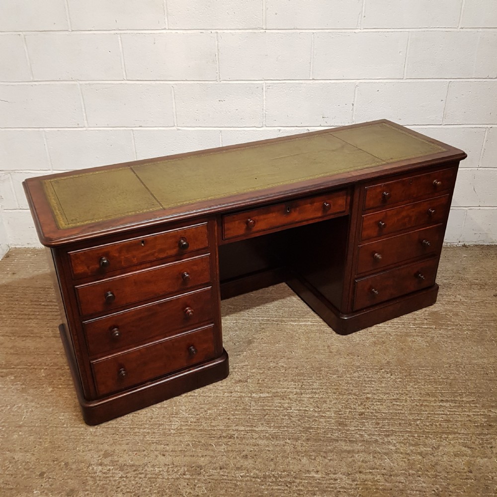 A VICTORIAN LONG MAHOGANY DESK C1880 View VI
