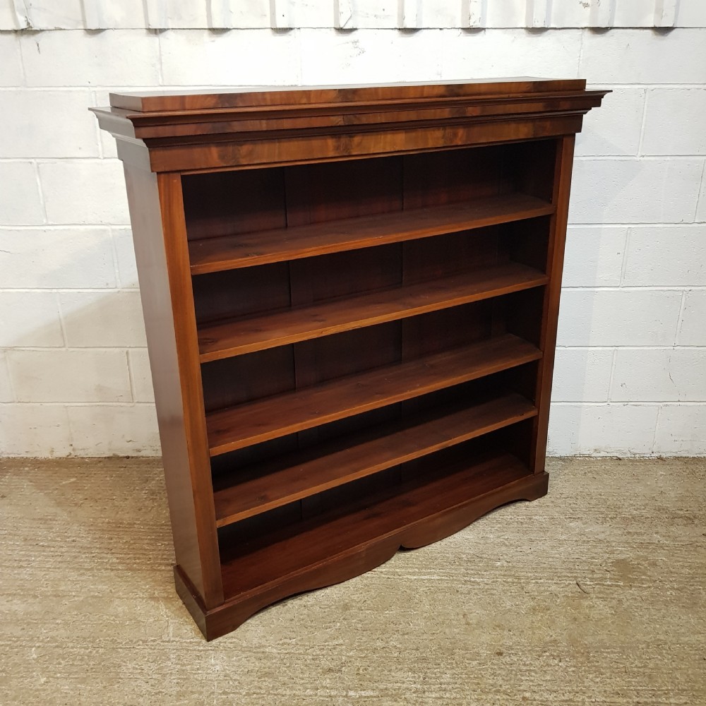 A LARGE VICTORIAN OPEN MAHOGANY BOOKCASE C1880 View VIII