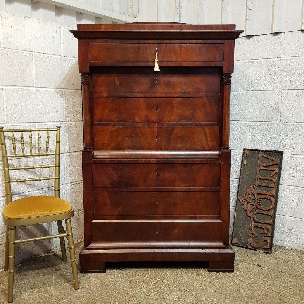 AN ANTIQUE BIDERMERE TALL CHEST & SECRETAIRE C1880