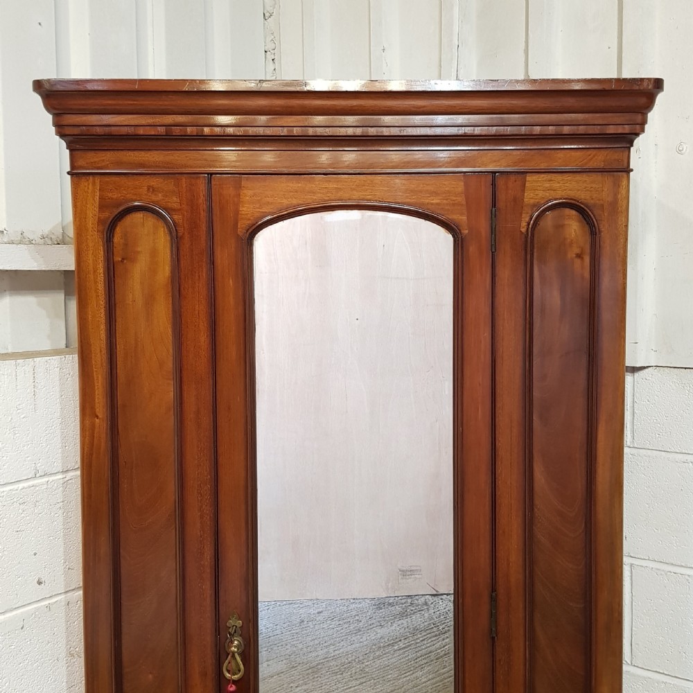 A RARE VICTORIAN MAHOGANY SINGLE WARDROBE C1880 View III