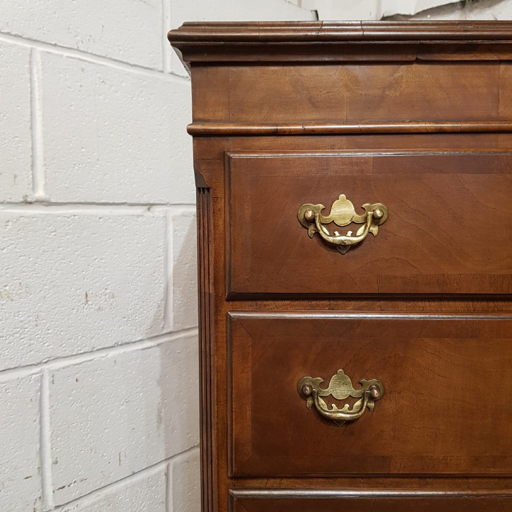 AN ANTIQUE WALNUT DWARF CHEST ON CHEST C1920 View VI