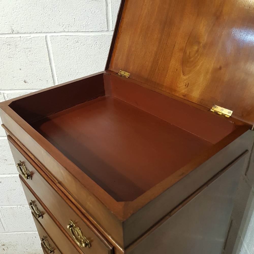 AN ANTIQUE WALNUT DWARF CHEST ON CHEST C1920 View VII