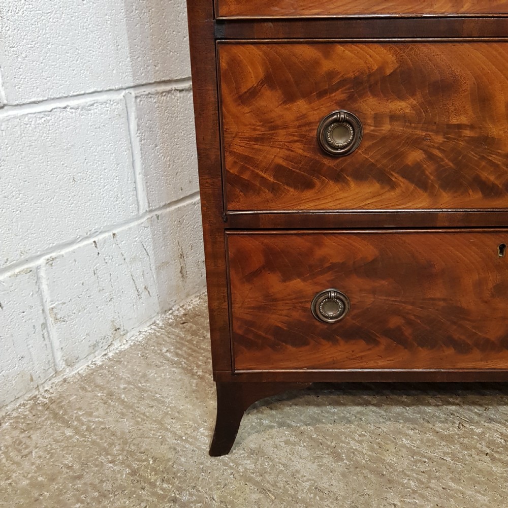 A LATE VICTORIAN MAHOGANY FIVE HEIGHT CHEST OF DRAWERS C1880 View II