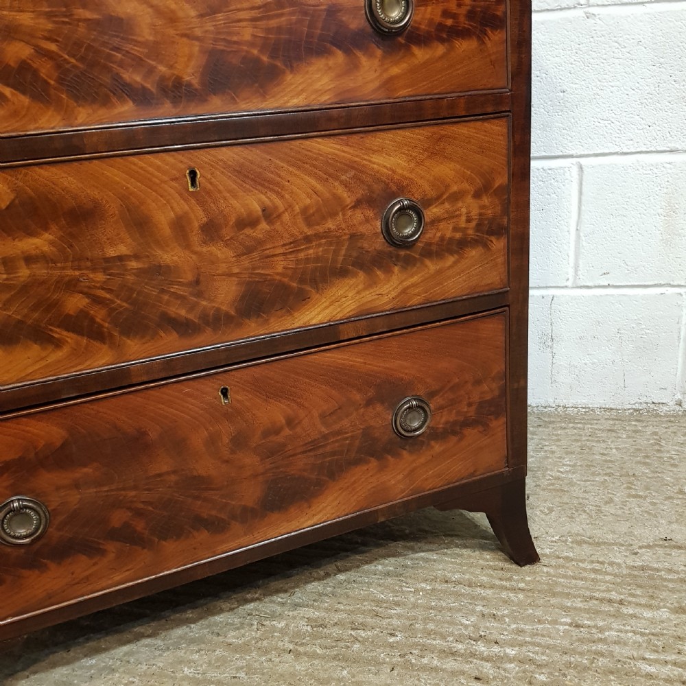 A LATE VICTORIAN MAHOGANY FIVE HEIGHT CHEST OF DRAWERS C1880 View V