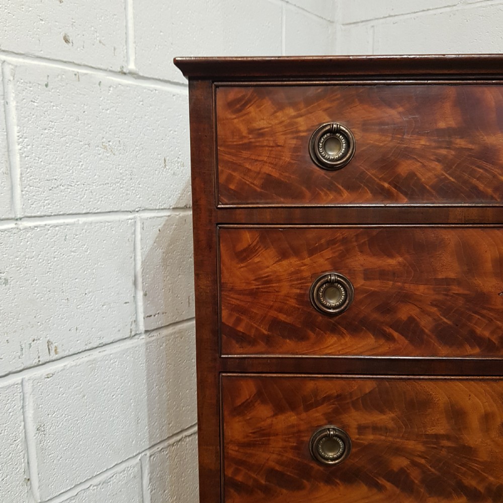 A LATE VICTORIAN MAHOGANY FIVE HEIGHT CHEST OF DRAWERS C1880 View VI