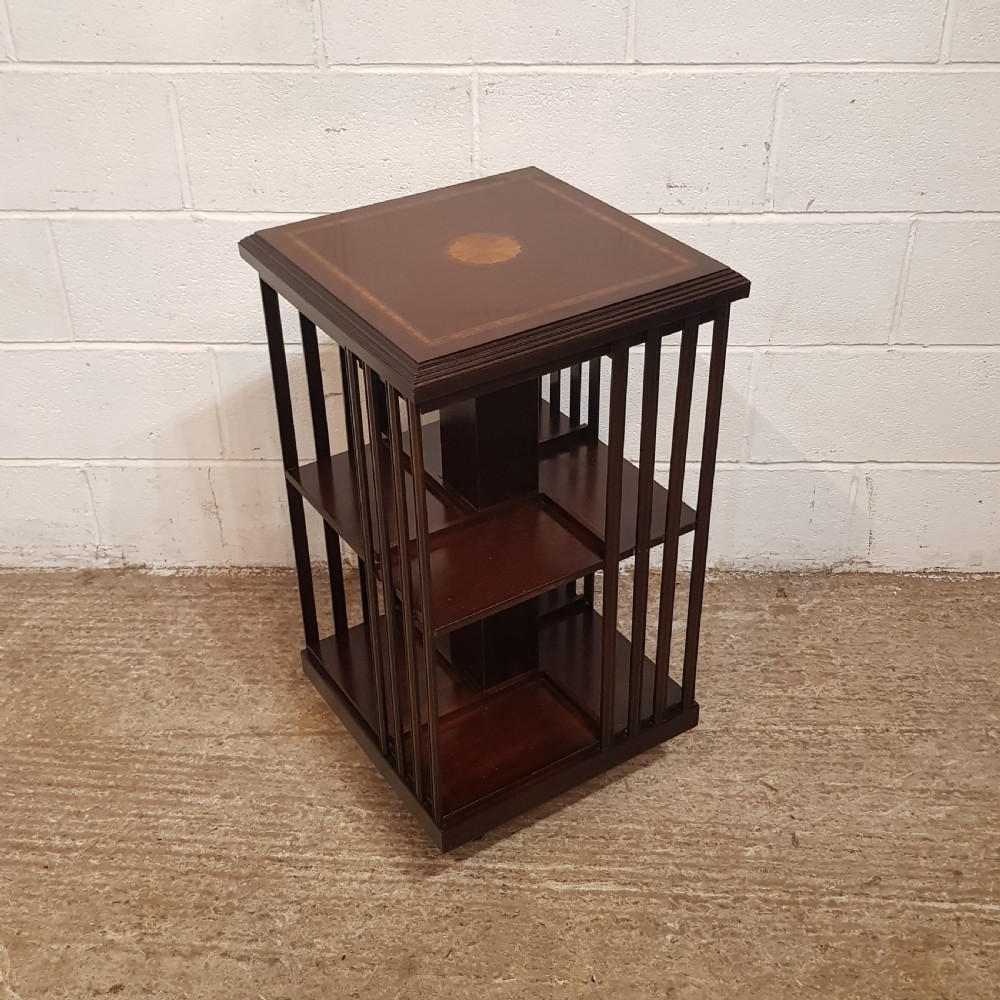 AN ANTIQUE MAHOGANY REVOLVING BOOKCASE C1920 View V