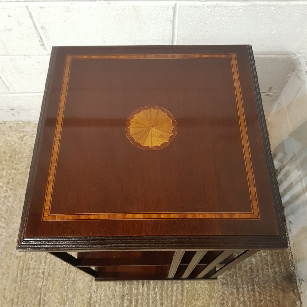 AN ANTIQUE MAHOGANY REVOLVING BOOKCASE C1920 View VI