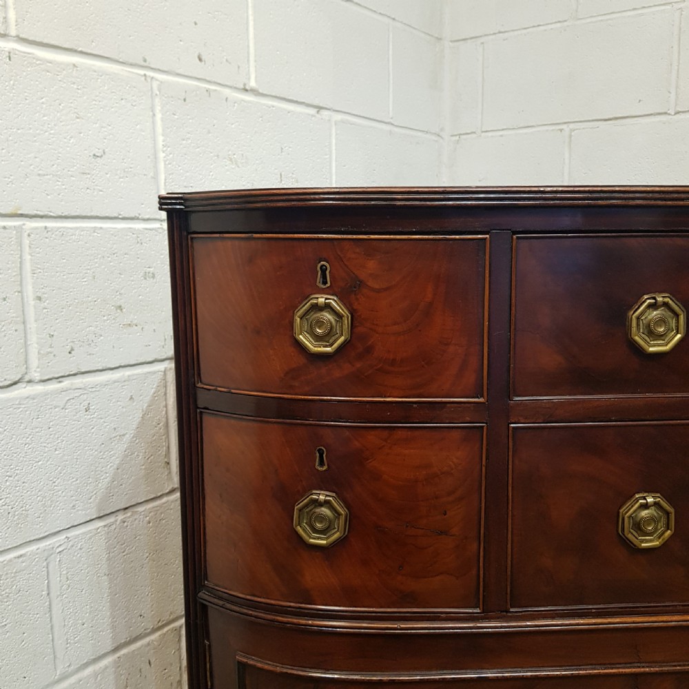A REGENCY MAHOGANY BOW FRONTED CHEST C1810 View V