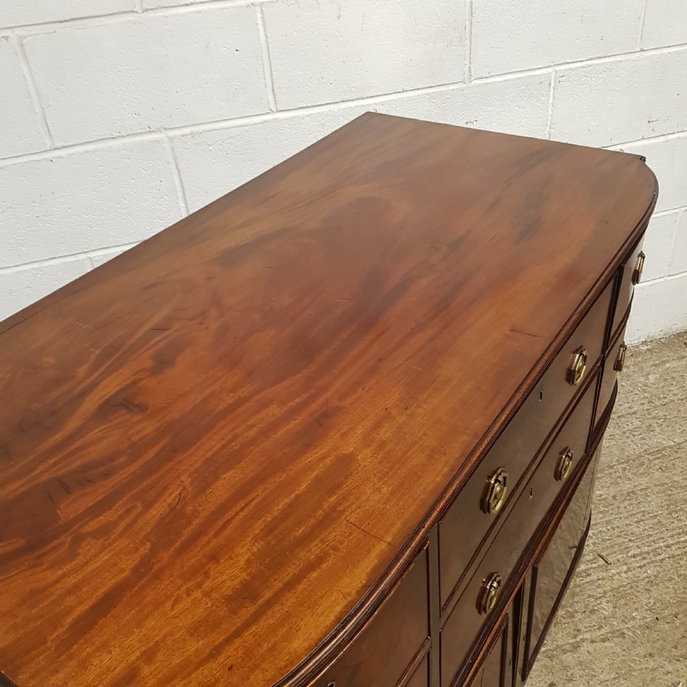 A REGENCY MAHOGANY BOW FRONTED CHEST C1810 View IX