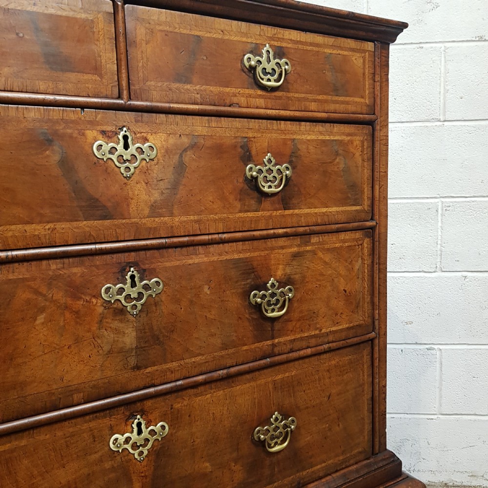 A GEORGE 3rd WALNUT AND OAK CHEST ON STAND C1780 View V
