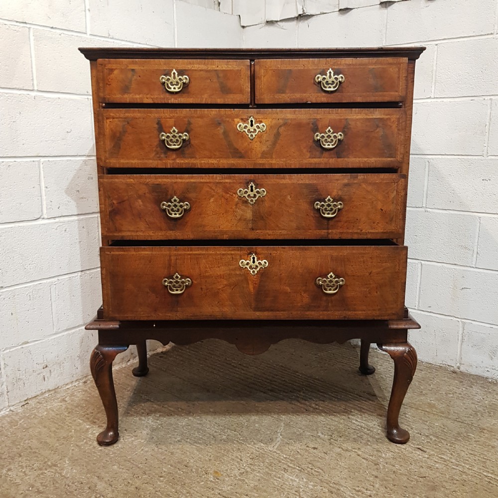 A GEORGE 3rd WALNUT AND OAK CHEST ON STAND C1780 View VI