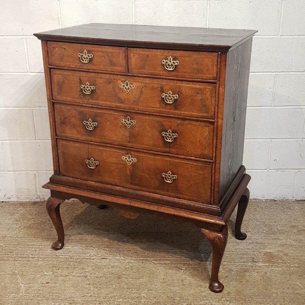 A GEORGE 3rd WALNUT AND OAK CHEST ON STAND C1780 View VII