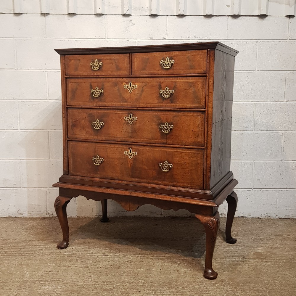 A GEORGE 3rd WALNUT AND OAK CHEST ON STAND C1780 View VIII