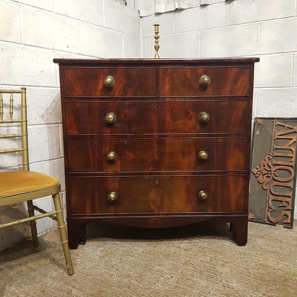 A REGENCY MAHOGANY CAMPAIGN CHEST C1820